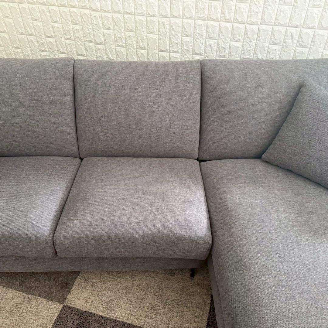 都内23区配送無料✨ニトリ　カウチソファ　2人掛け　3人掛け　グレー　美品