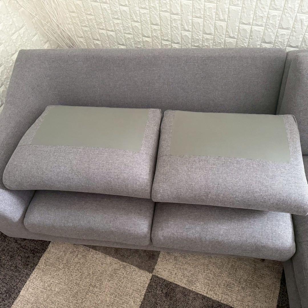 都内23区配送無料✨ニトリ　カウチソファ　2人掛け　3人掛け　グレー　美品