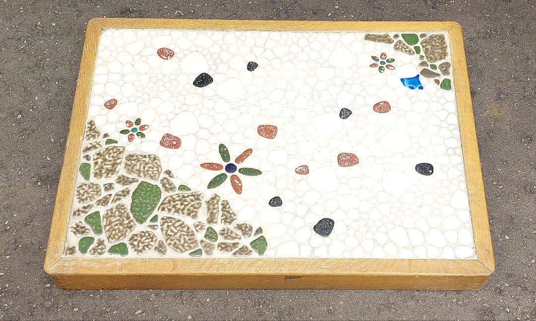 昭和レトロ ストーブ台 薪ストーブ タイル 木枠 古民家 アンティーク