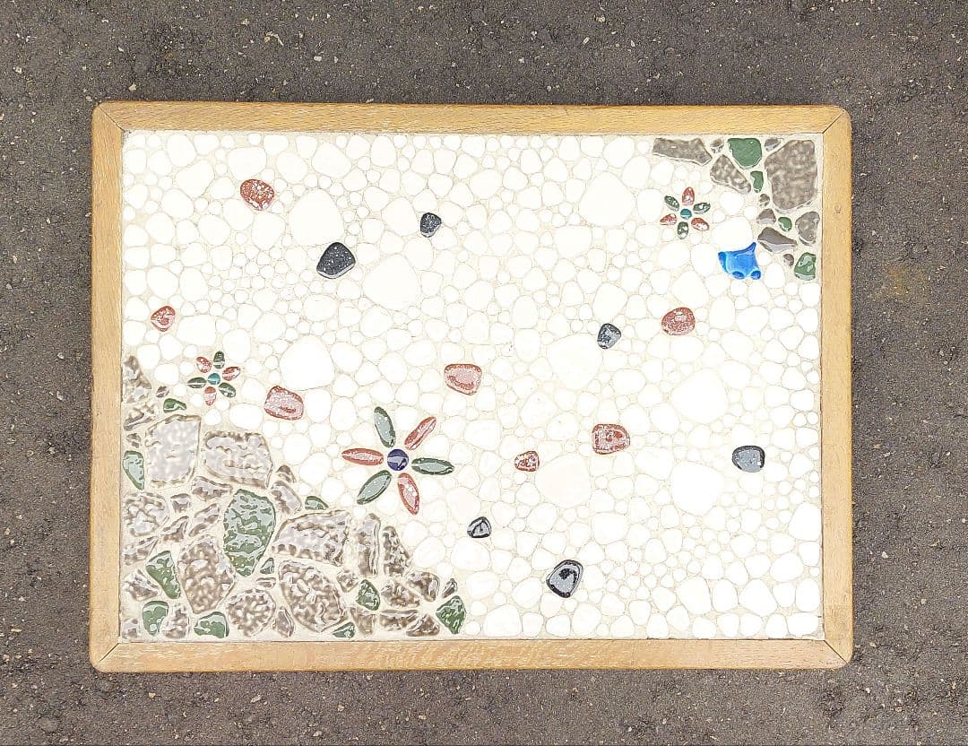 昭和レトロ ストーブ台 薪ストーブ タイル 木枠 古民家 アンティーク