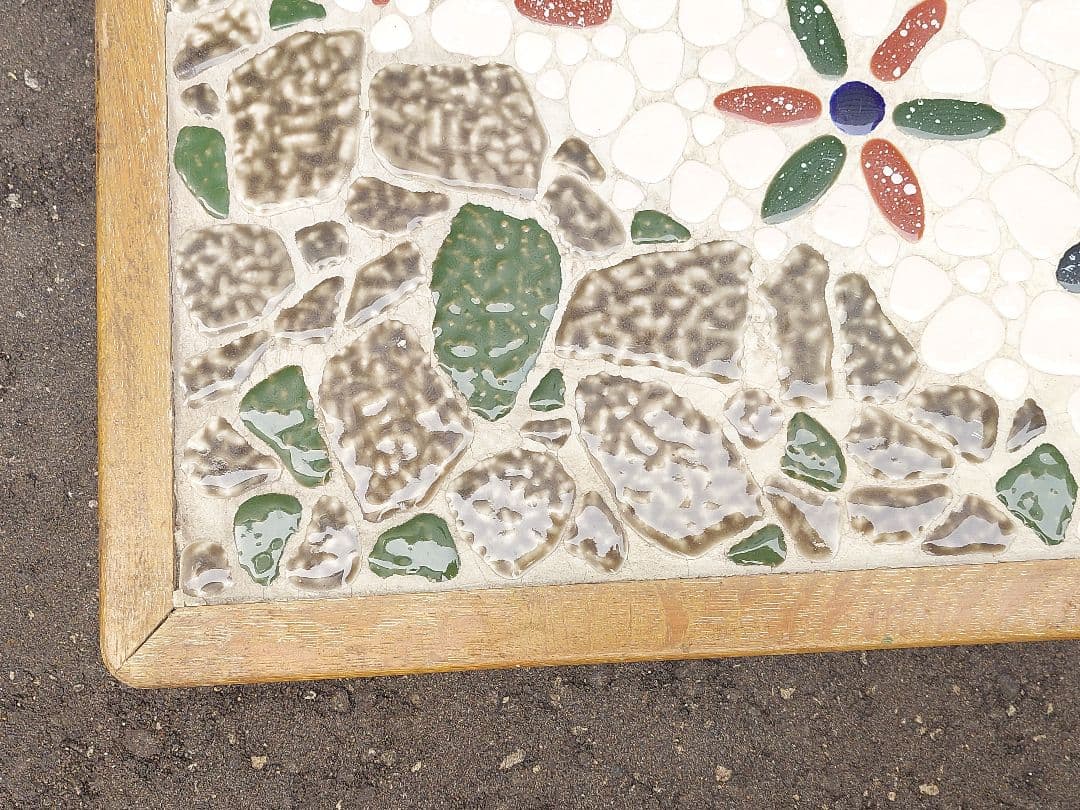 昭和レトロ ストーブ台 薪ストーブ タイル 木枠 古民家 アンティーク