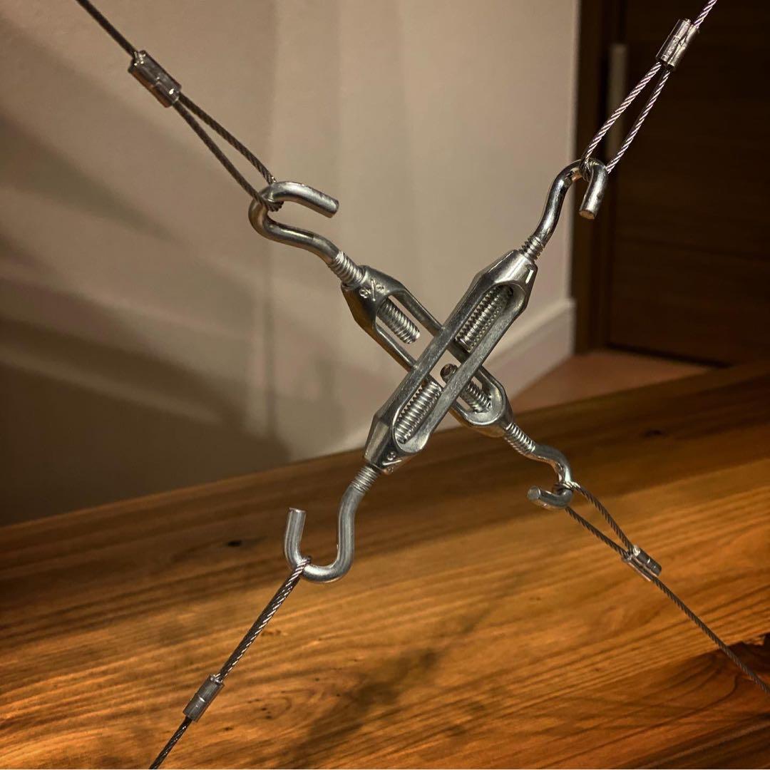 幅60cm☆ワイヤークロス 木製ラック☆食器棚☆木製シェルフ☆アイアンラック