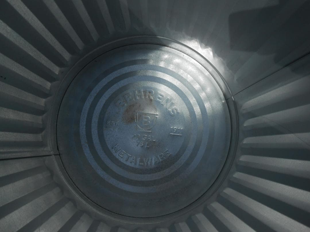 直接引取可 BEHRENS 大容量 75L 20ガロン ブリキ ゴミ箱 近隣配送