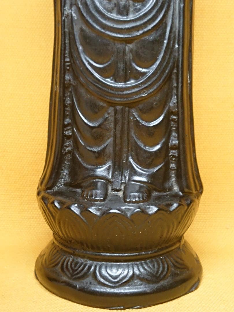 仏教美術　観音　仏像　彫像　石製　置物　インテリア　工芸品　美術品　A1356