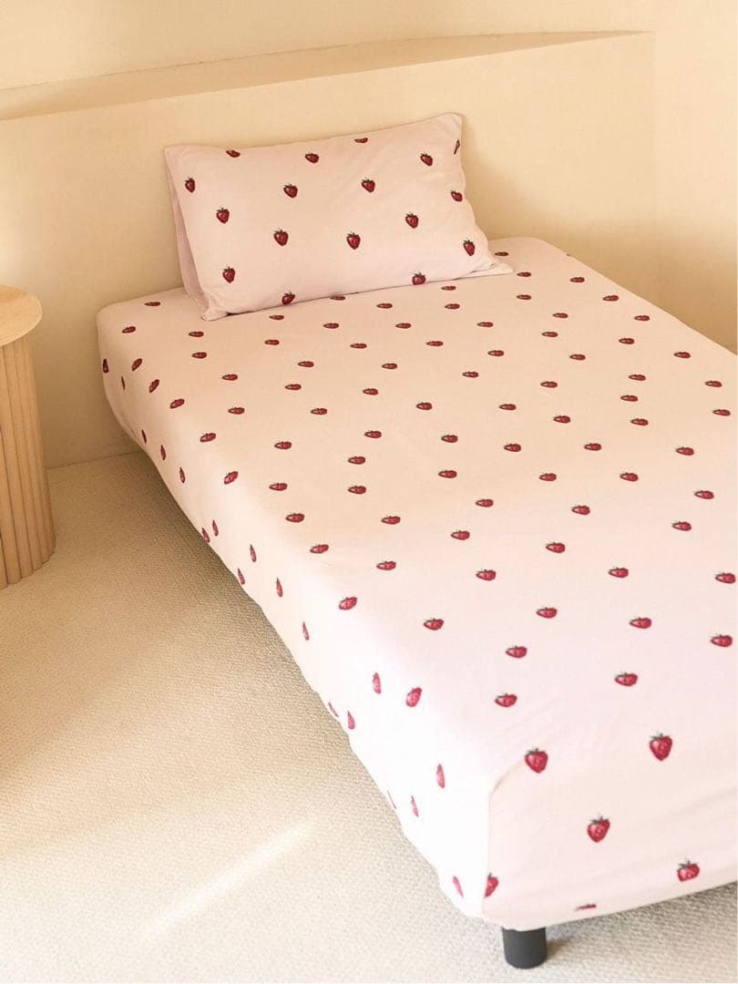 ジェラピケ　寝具　シングル　3点セット　いちご柄　新品
