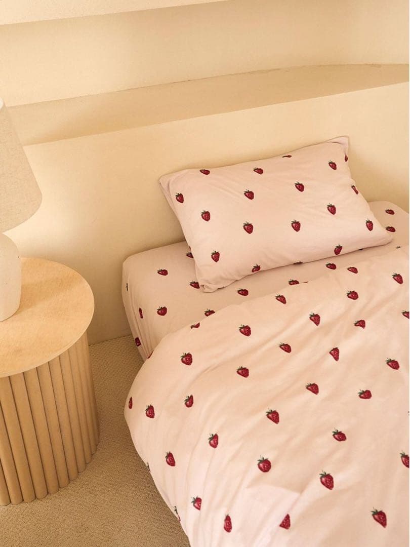 ジェラピケ　寝具　シングル　3点セット　いちご柄　新品