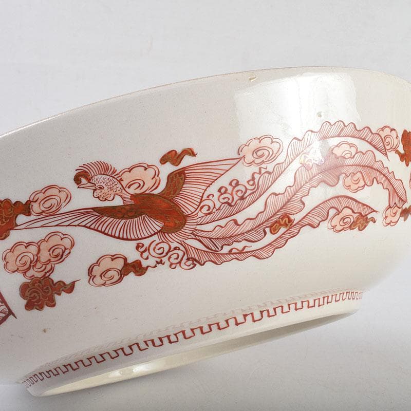 九谷焼 古九谷 赤絵八郎手 龍文 三つ組入れ子 菓子鉢 時代箱 G R9171H