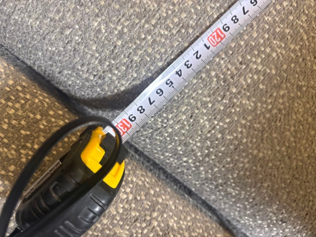 むっしゅ　カリモク　ベージュL字型ソファと同色三角テーブルセット