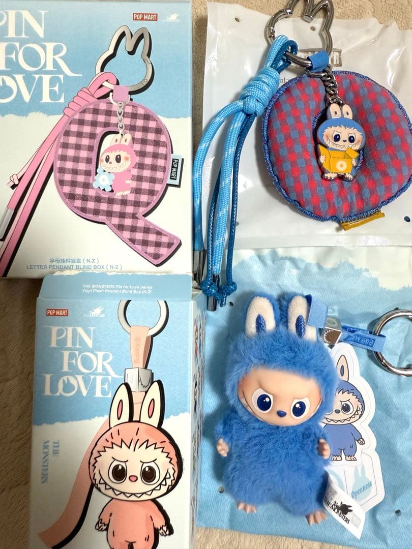 ラブブ LABUBU PIN FOR LOVE ぬいぐるみキーホルダーセット O - メルカリ