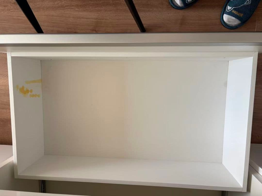 ホワイト 食器棚 ガラス扉 3段棚