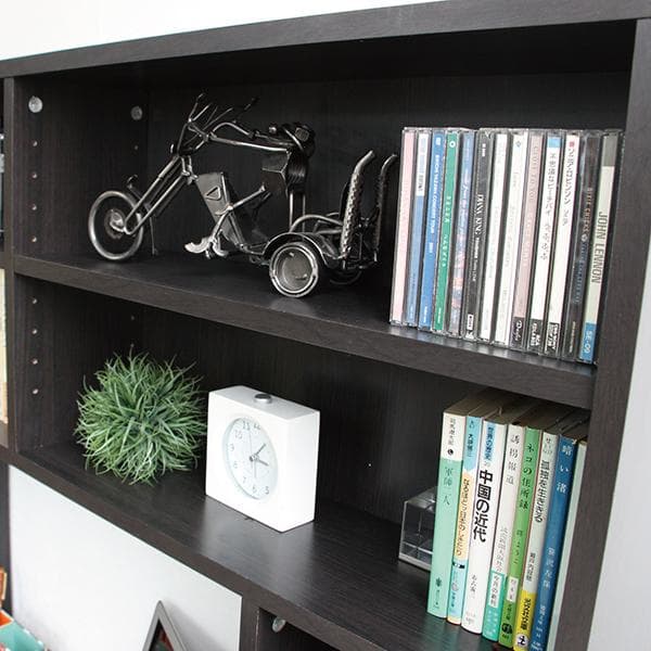 《新品・送料無料》パソコンデスク 上下書棚付き 115cm幅 ダークブラウン