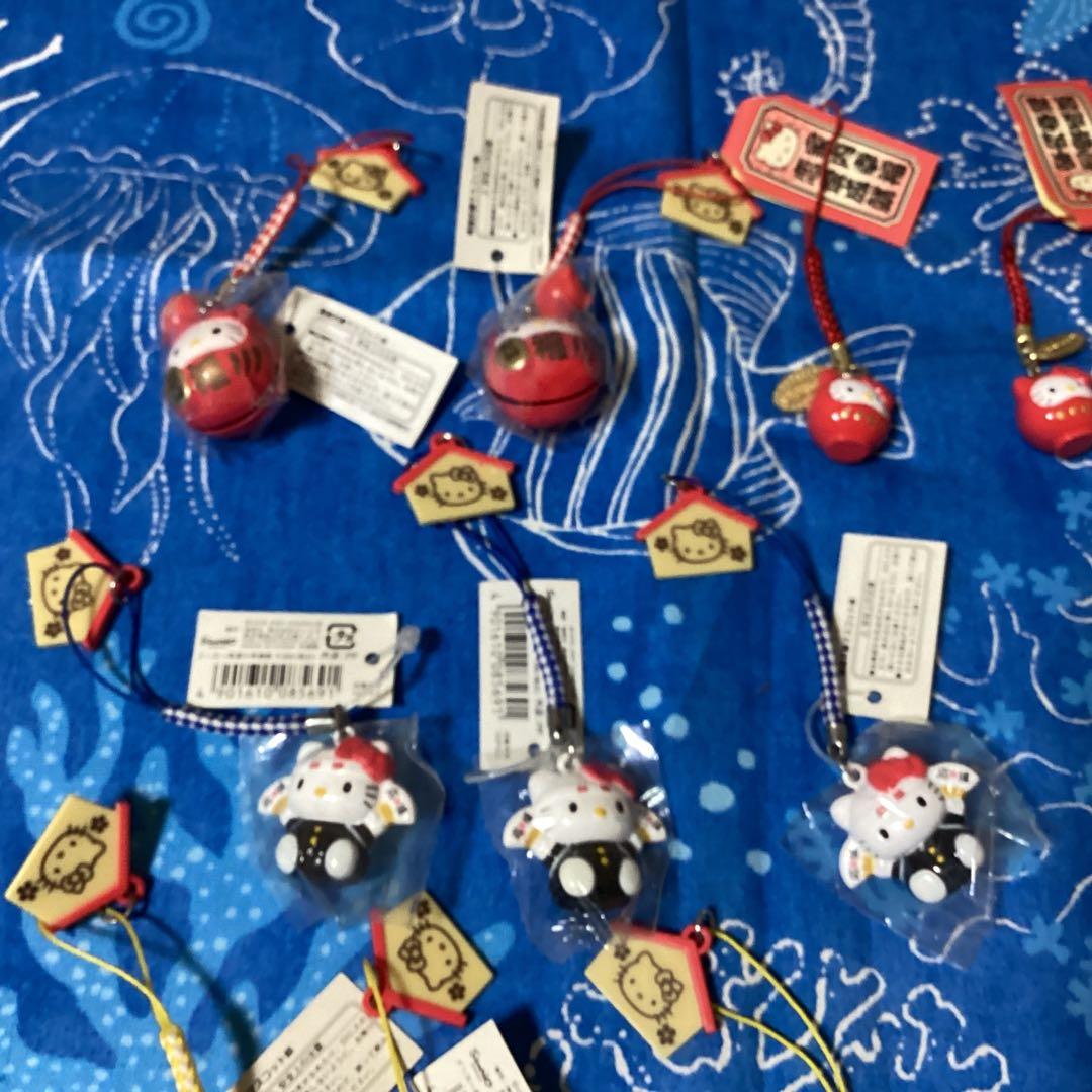 3460ハローキティ開運祈願マスコット鈴ストラップ