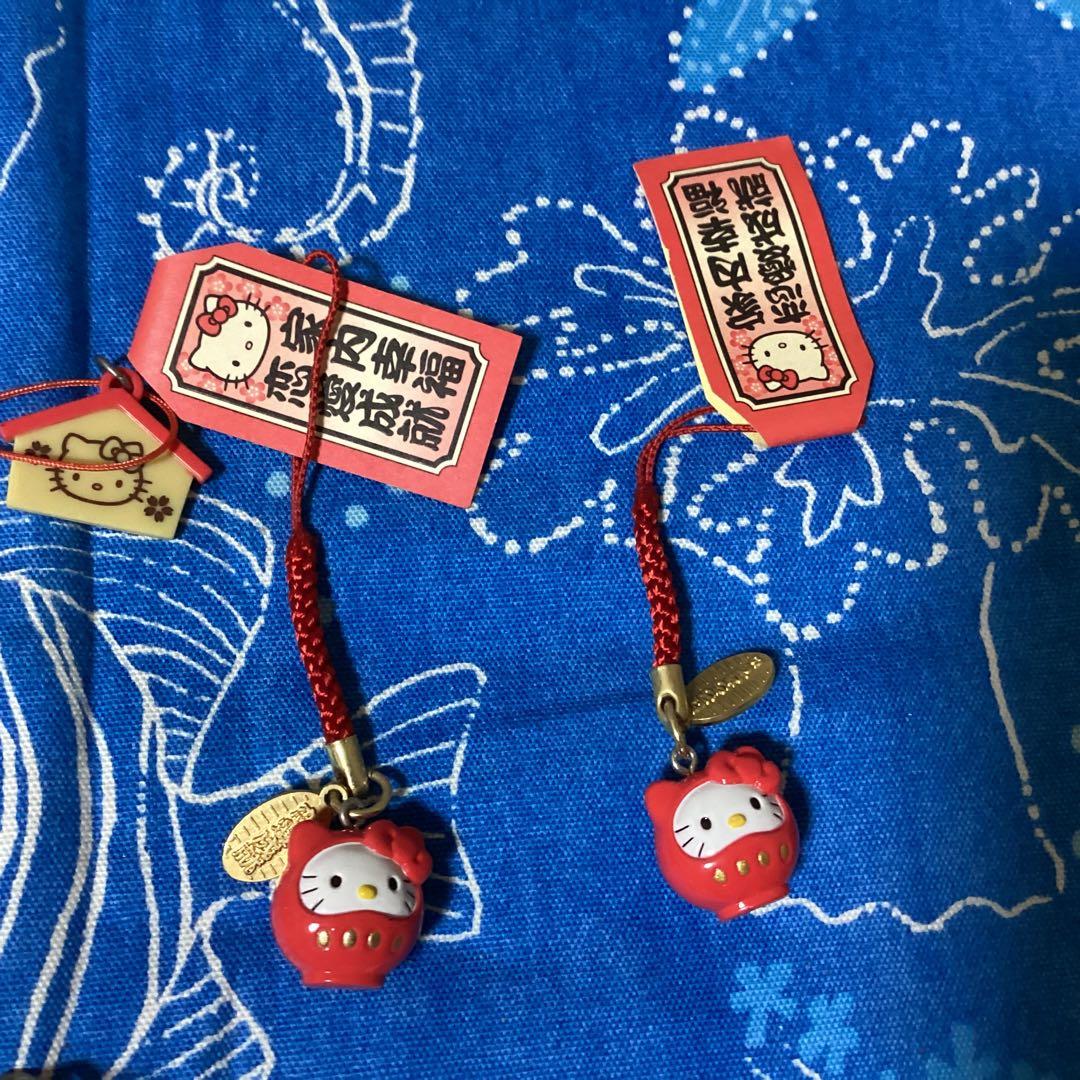 3460ハローキティ開運祈願マスコット鈴ストラップ