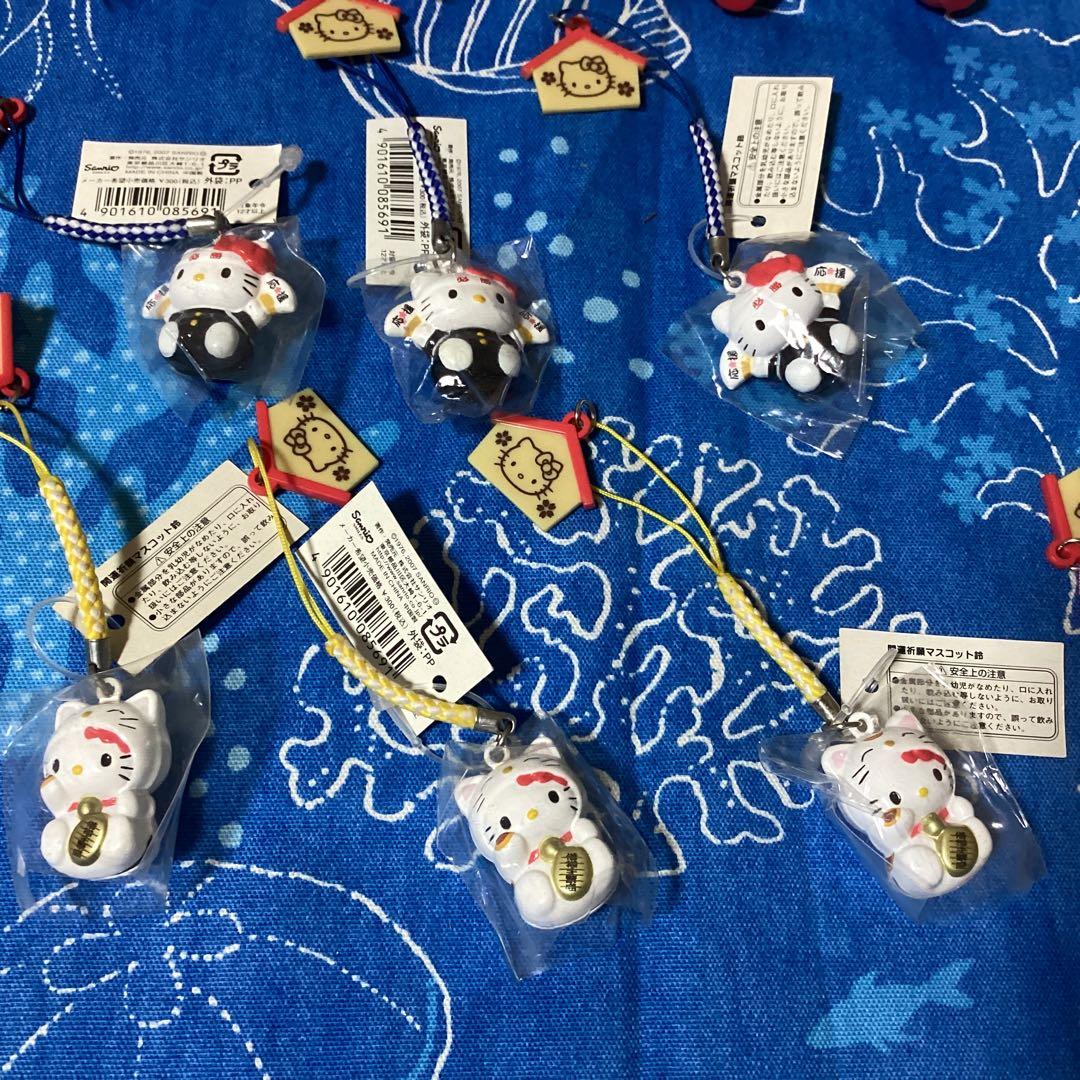 3460ハローキティ開運祈願マスコット鈴ストラップ
