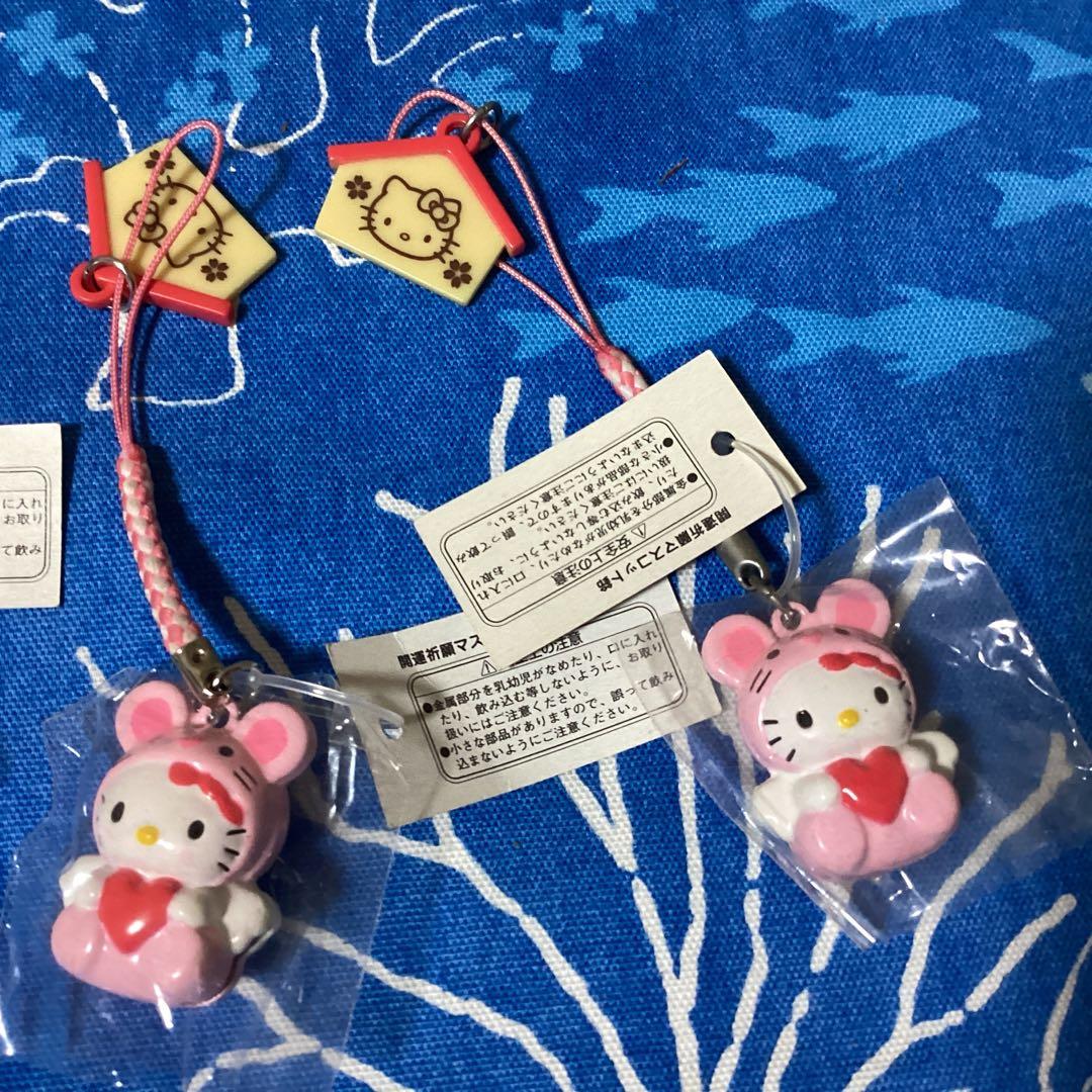 3460ハローキティ開運祈願マスコット鈴ストラップ