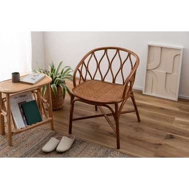 メーカー直送 東屋　NRS-506BR ラタンチェア ブラウン ラタン製