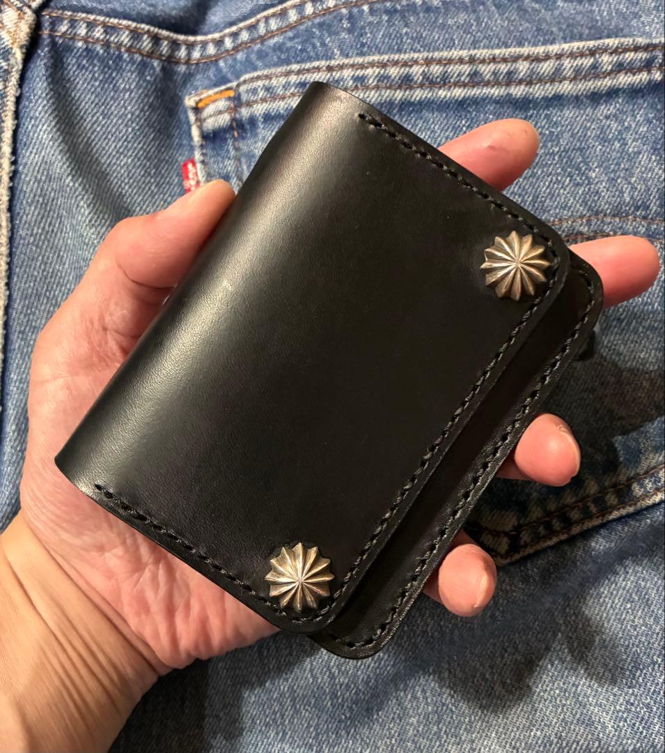 ショートトラッカーウォレット シルバー925アポロコンチョカスタム