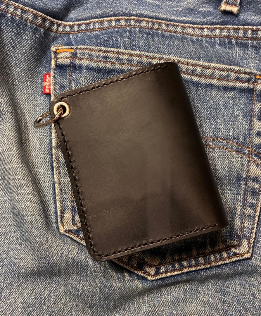 ショートトラッカーウォレット シルバー925アポロコンチョカスタム