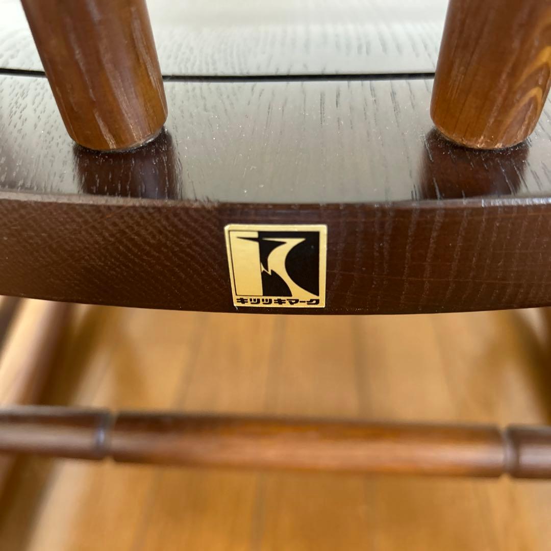 飛騨産業キツツキマーク木製ロッキングチェア ブラウン