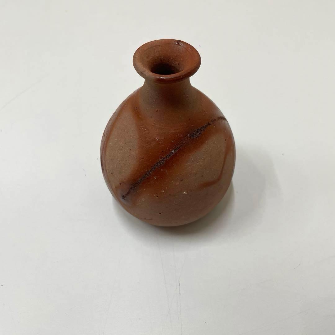 XG251 陶芸家・酒器・備前焼・伊勢崎紳・緋襷・徳利・共箱・栞付 XG251