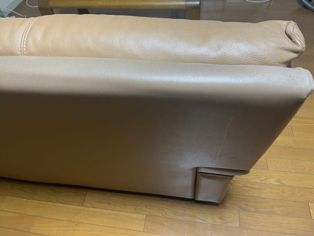 【GITIO】本革 大型ソファ たのメル便発送 約193×88×80cm