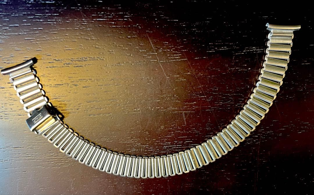 バンブーブレスボンクリップ初期型本物　細バンブー　ミリタリー　時計ブレス