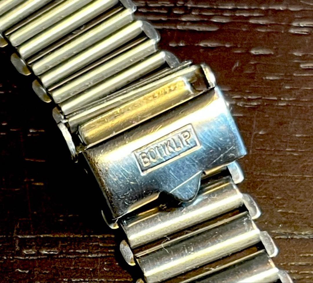 バンブーブレスボンクリップ初期型本物　細バンブー　ミリタリー　時計ブレス