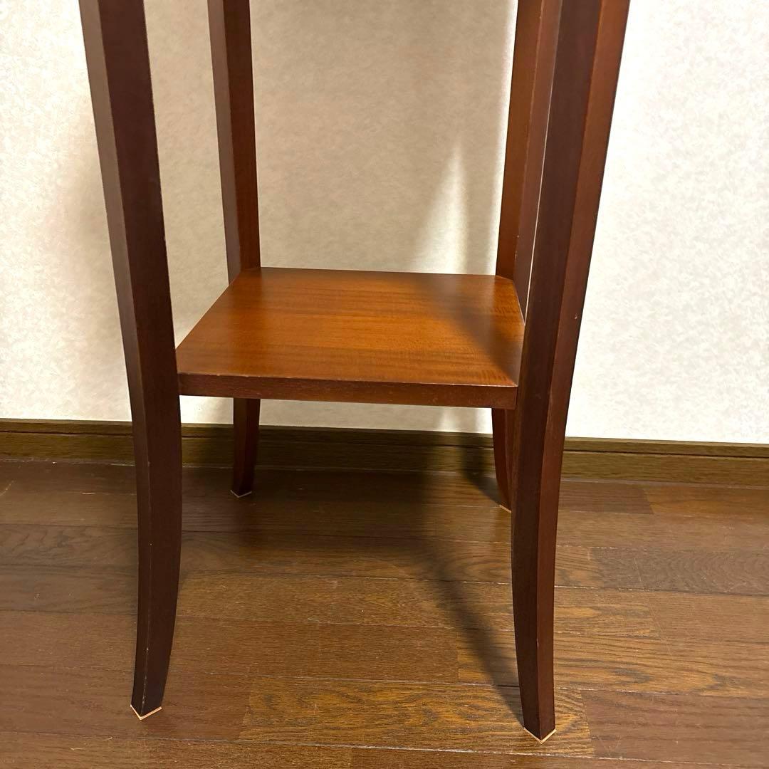 【美品】サイドテーブル アンティーク調 クラシック 花台 コンソール