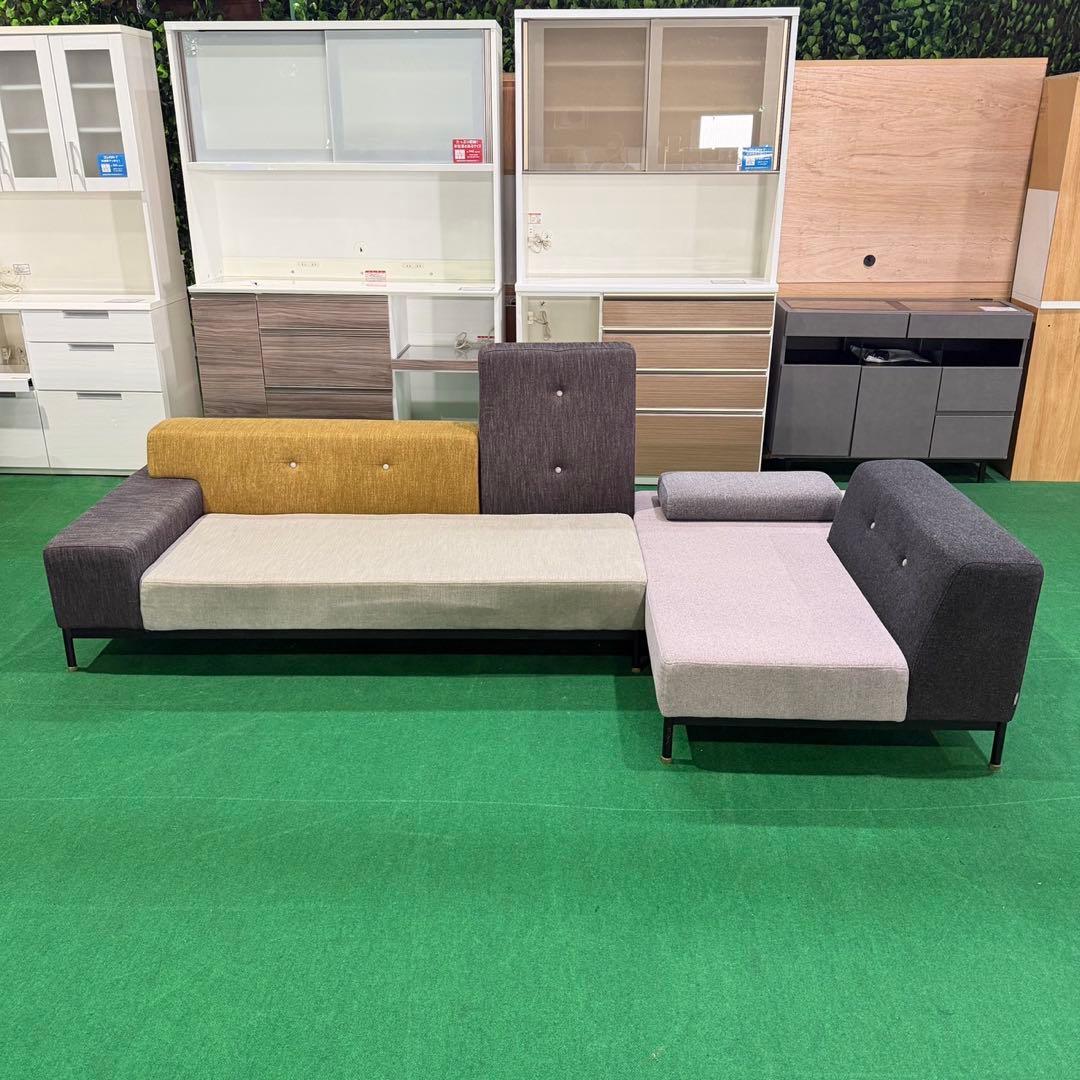 クラッシュゲート 3人掛けカウチソファ インテリア モダン ソファ M001