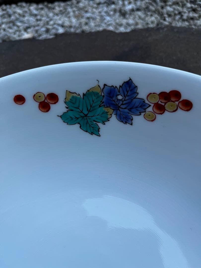 超希少　珍しい絵柄　有田焼　鷹峯作　深鉢　蓋付き　アンティーク