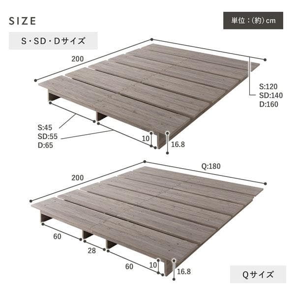 ローベッド シングル 幅120cm ベッドフレームのみ ホワイト ステージベッド