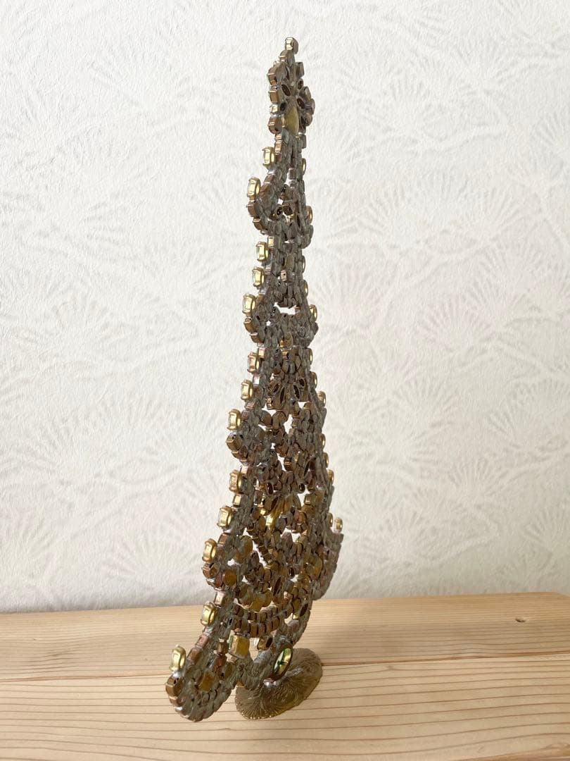 30cm特大/Bijoux刻印付/チェコガラス/クリスマスツリー/ライトグリーン