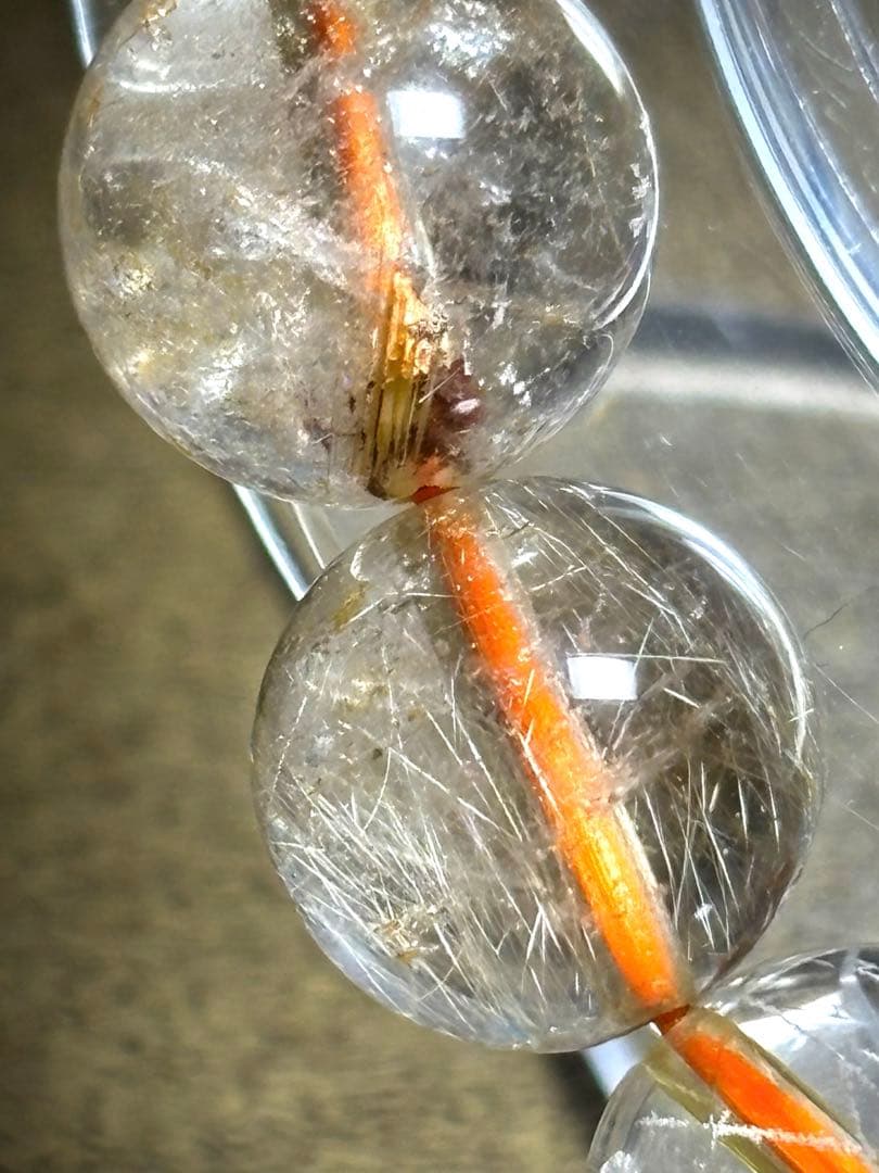 【新入荷】高品質　ゴールルチルクォーツブレス11〜11.8㎜（新品未使用）金運