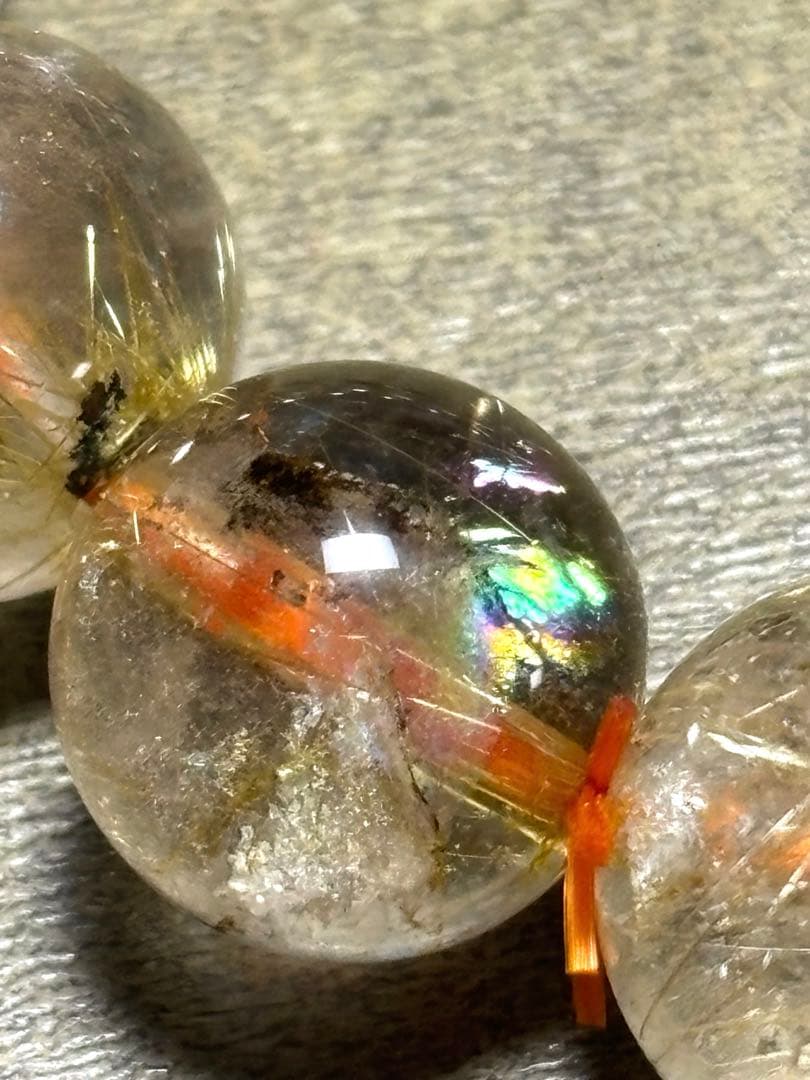 【新入荷】高品質　ゴールルチルクォーツブレス11〜11.8㎜（新品未使用）金運