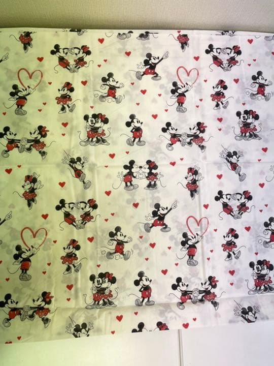 ミッキー ミニーマウス ハート バレンタイン ベッド シーツセット/新品