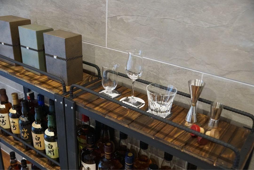 特大ウィスキーラック　飾り棚　ディスプレイラック　男前インテリア　棚 0102