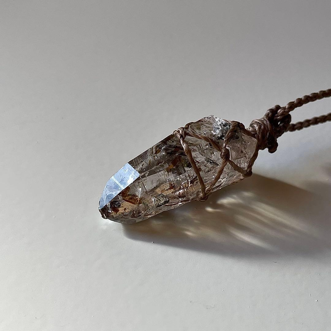 ヒマラヤ水晶 ガネッシュヒマール ＊ マクラメペンダント ネックレス 31
