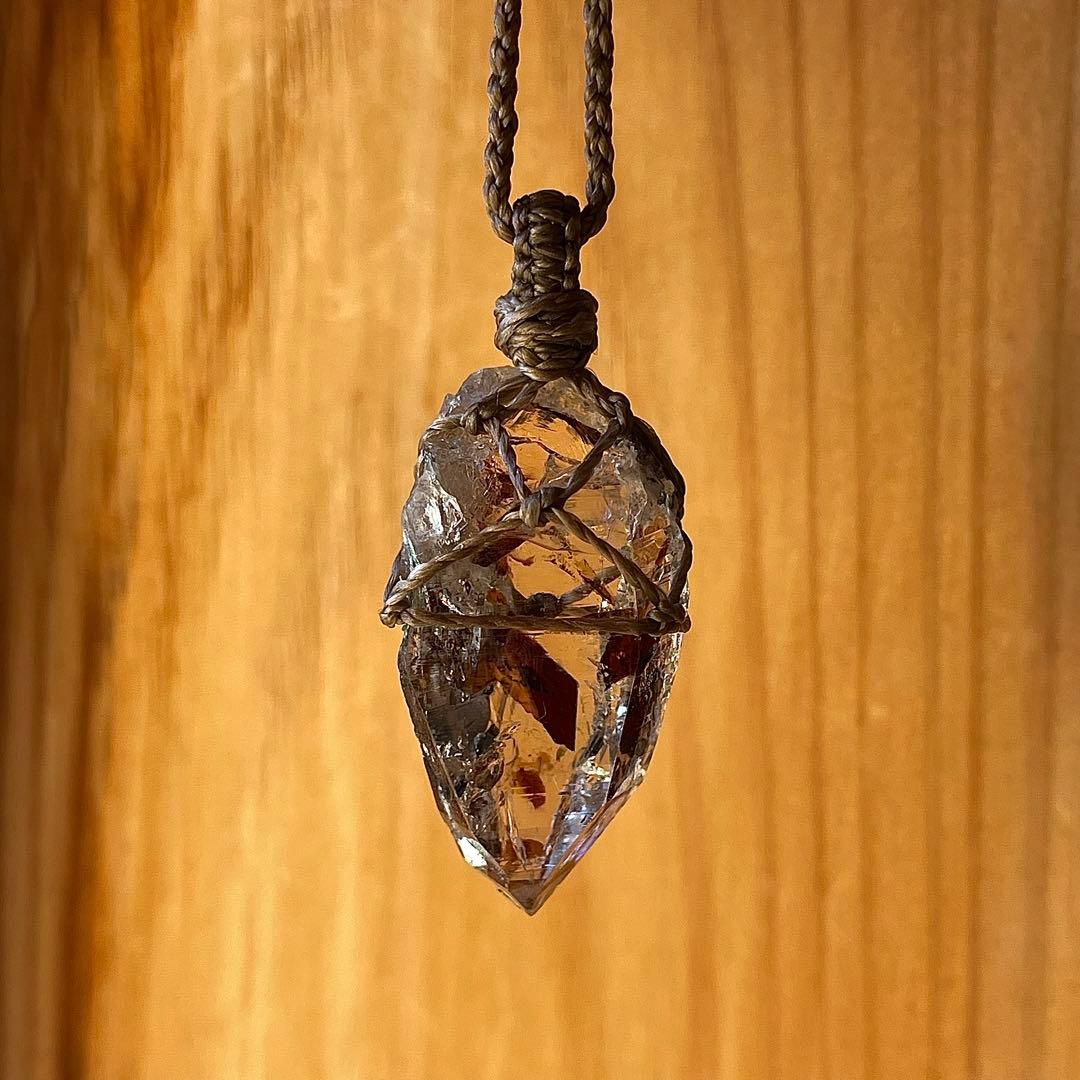 ヒマラヤ水晶 ガネッシュヒマール ＊ マクラメペンダント ネックレス 31
