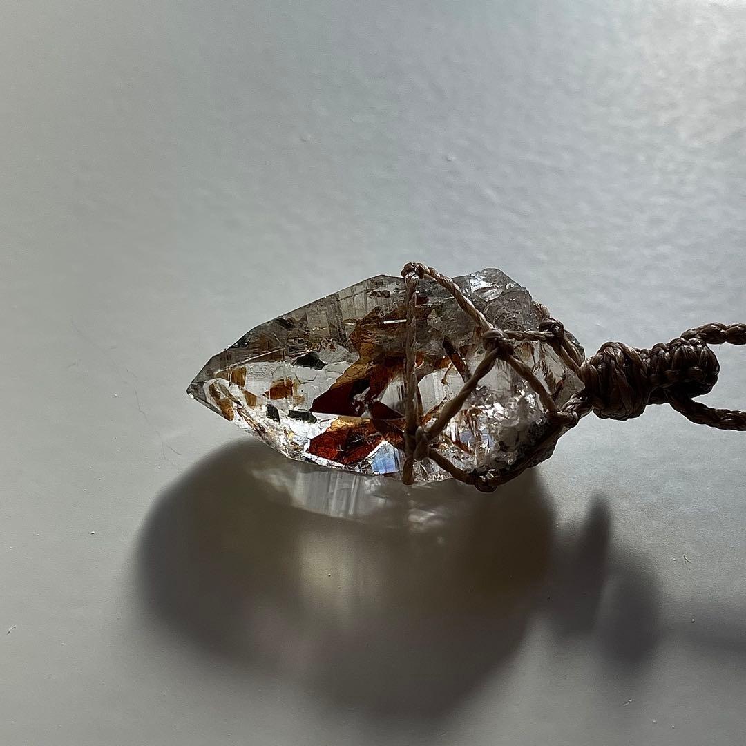 ヒマラヤ水晶 ガネッシュヒマール ＊ マクラメペンダント ネックレス 31