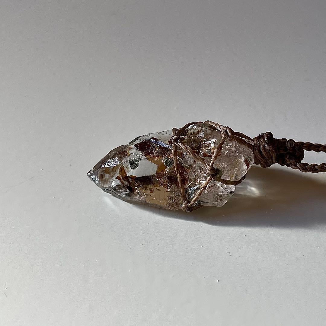 ヒマラヤ水晶 ガネッシュヒマール ＊ マクラメペンダント ネックレス 31