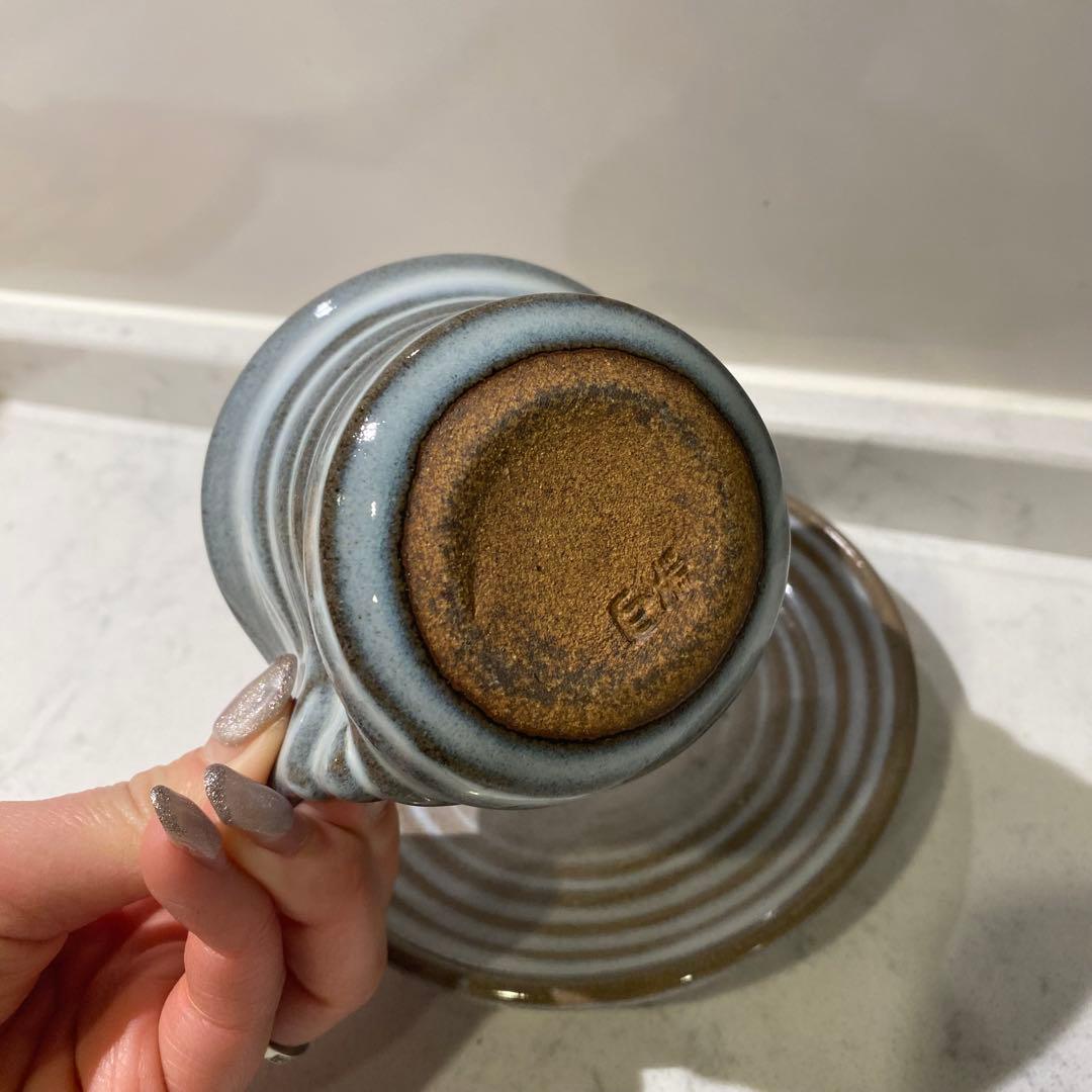 新品未使用　小石原焼　カップ　カップ皿2セット