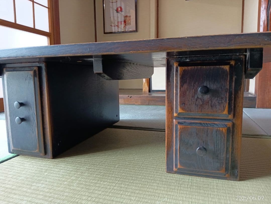 座卓　テーブル　飛騨　引出し付き　民芸家具