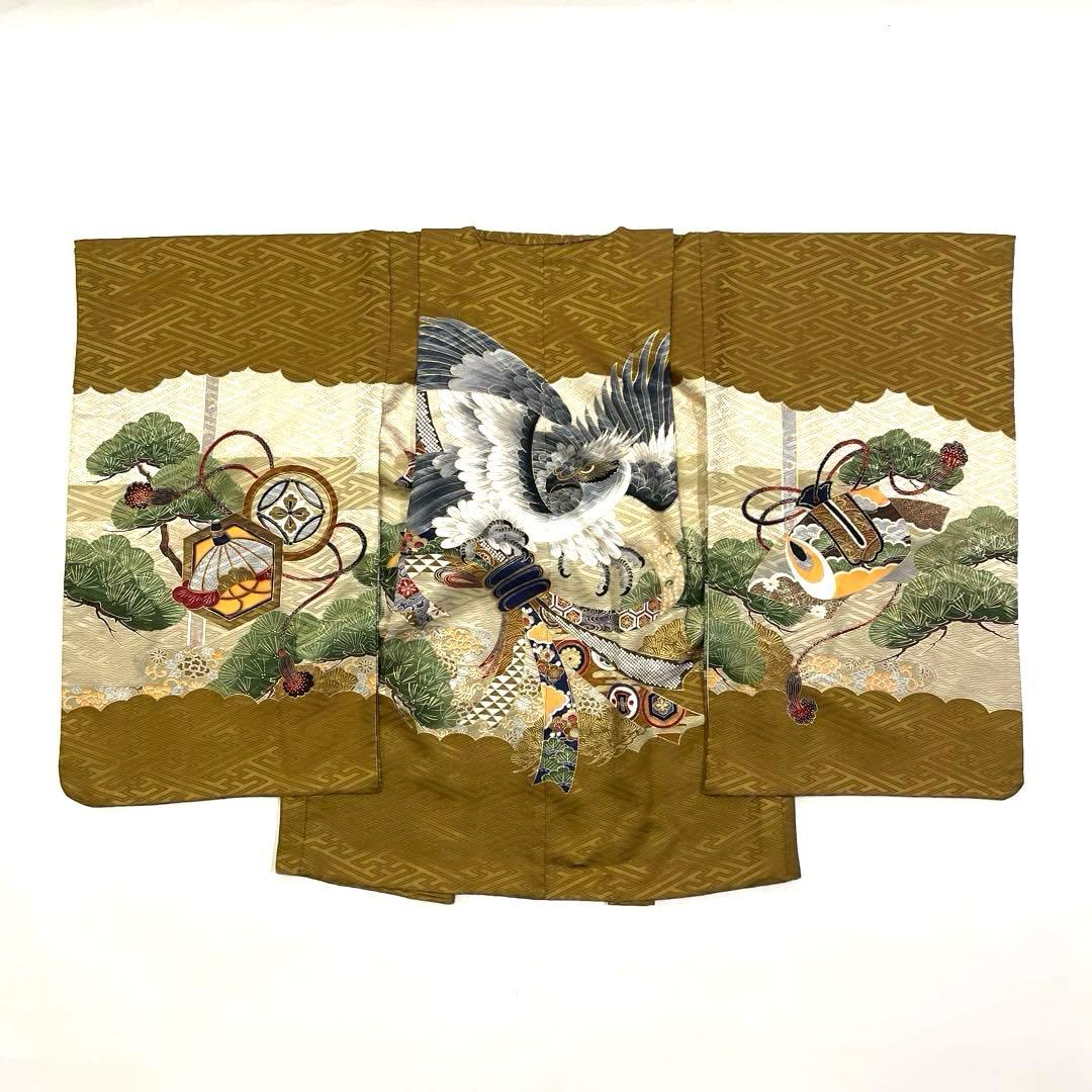 七五三 羽織セット 男の子 羽織 着物 長襦袢 半衿付き 5歳 No.130