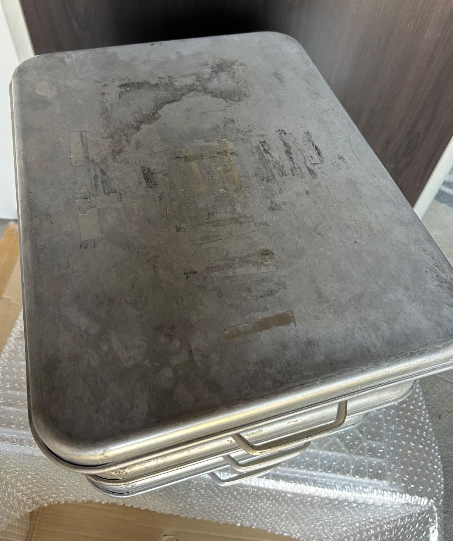 昭和レトロ 学校給食 3点セット アルミ製食缶蓋あり