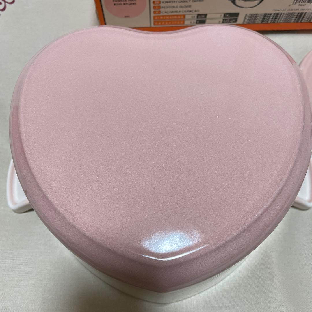 《未使用》ルクルーゼ パウダーピンク 鍋 ♡ ハート