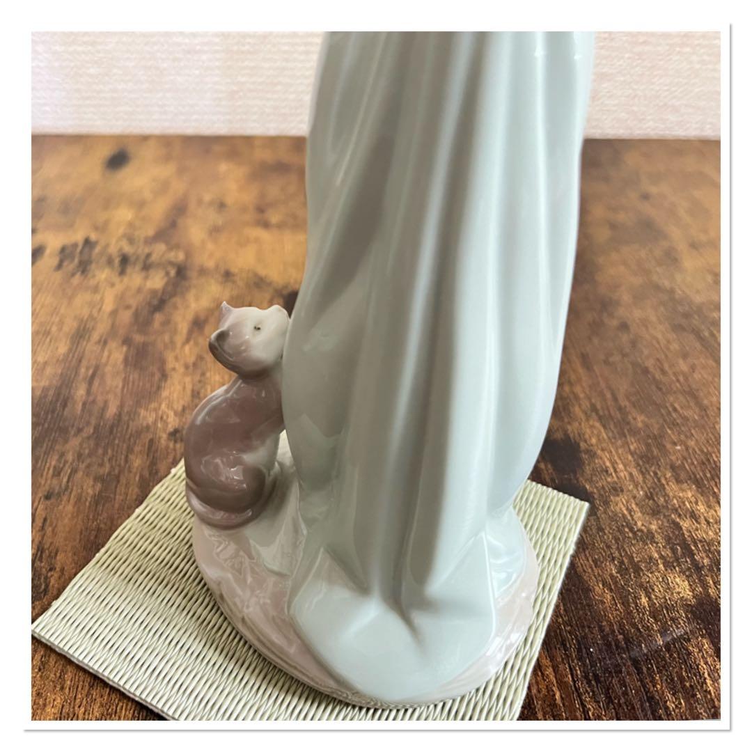 【美品】LLADRO リヤドロ 5743 私のことも忘れないで 女の子 猫
