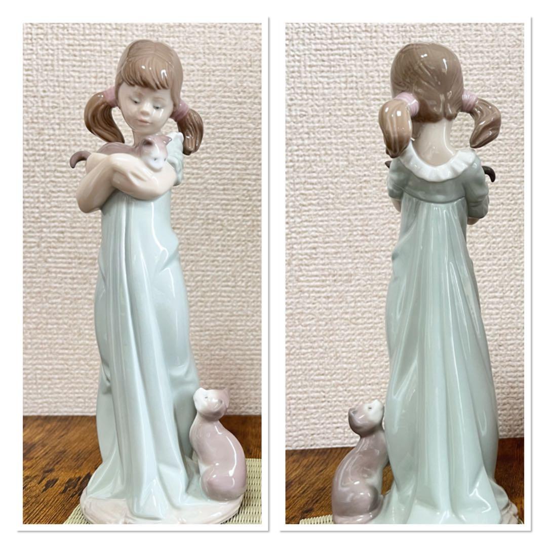 【美品】LLADRO リヤドロ 5743 私のことも忘れないで 女の子 猫