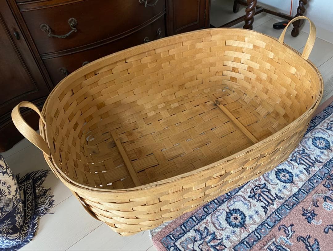 大きいバスケット　クーハン　アメリカンビンテージ