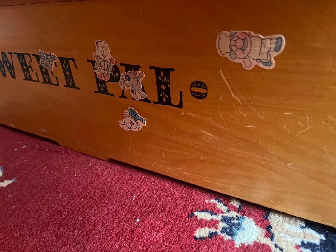 子供用 椅子 キッズベンチ 木製 昭和レトロ 当時物 インテリア 収納ボックス