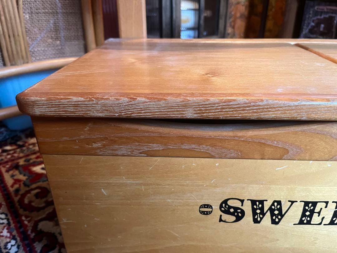 子供用 椅子 キッズベンチ 木製 昭和レトロ 当時物 インテリア 収納ボックス